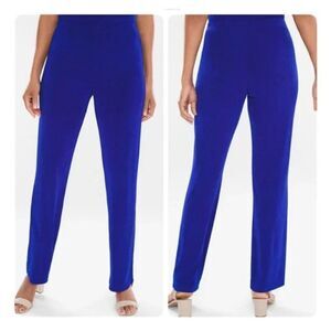 Chico’s Easywear Pants Size 1S 8S Blue Collection Travel Friendly Stretch